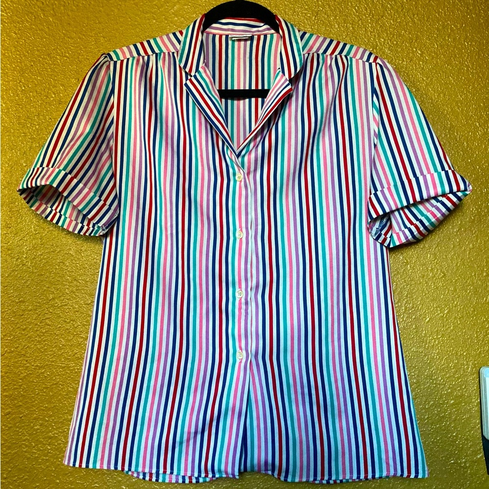 Vintage Levi Strauss & Co striped button down blouse
